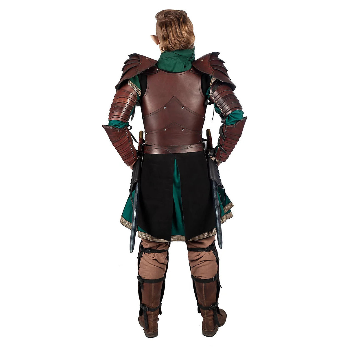 Medieval Leather Armor Elf Warrior Costume – Renaissance Cosplay Outfit for Adults