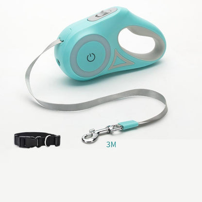 Retractable Dog Leash with Light — 10 ft & 16 ft, 3 Colors