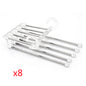 5-in-1 Stainless Steel Pants Hanger – Space-Saving Multi-Bar Trouser Rack for Closet Organization