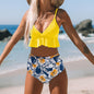 Women's High-Waist Floral Print Bikini Set | Sexy Two-Piece Swimsuit | 4 Colors, S–XL