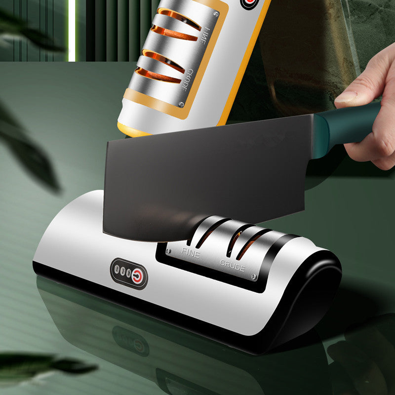 USB Rechargeable Electric Knife Sharpener — 3-Stage, Adjustable