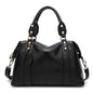 Women's Pebbled Satchel Handbag – Vegan-Friendly Imitation Leather Shoulder Bag with Crossbody Strap