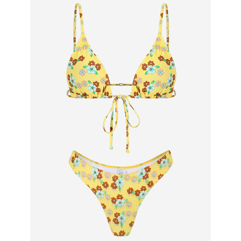 Women's Digital Print Bikini Set | Split Two-Piece Swimsuit