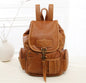 Vintage PU Leather Backpack – Spacious, Retro Style for Work, School & Travel