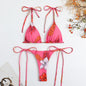 Women's Floral Backless Split Bikini Set | High-Elastic Two-Piece Swimsuit in 5 Colors