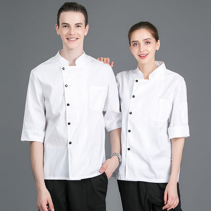 Breathable Short-Sleeve Chef Top – Moisture-Wicking Kitchen Uniform for Summer