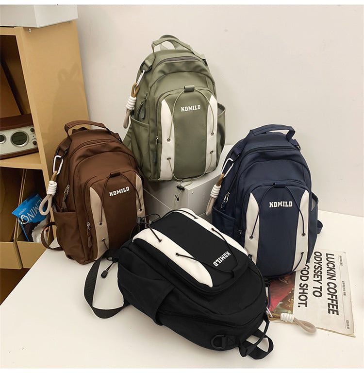 Minimalist Oxford Cloth Backpack – Unisex Campus & Travel Bag