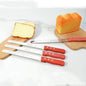 10-Inch Bread Knife Set – 3-Piece Stainless Steel, Red Wooden Handle