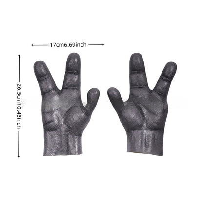 Latex Halloween Mask Set – Alien, Old Man & Cosplay Costume Masks with Gloves