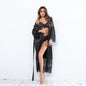 Sheer Lingerie Robe with Belt – Open-Front Babydoll Style, S–3XL
