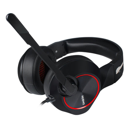 NUBWO N11 Gaming Headset – USB, 50mm Drivers, Noise-Canceling Mic, Blue & Red