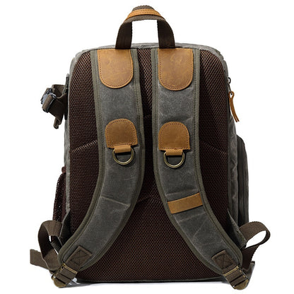 Waterproof Canvas Camera Backpack – DSLR/SLR Bag for Men & Women