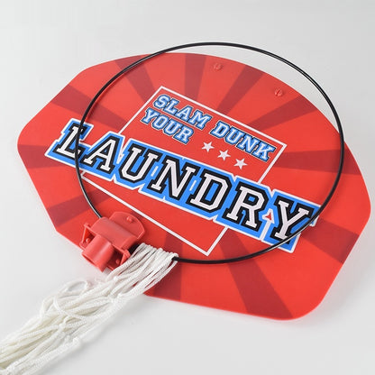 Wall-Mounted Basketball Laundry Hoop — Indoor Fun, Red