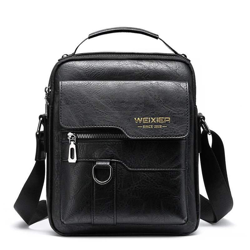 Men’s PU Leather Messenger Bag – Waterproof Shoulder Bag for Work, Travel & Daily Use