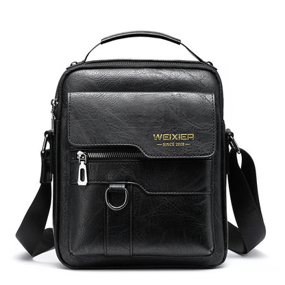 Men’s PU Leather Messenger Bag – Waterproof Shoulder Bag for Work, Travel & Daily Use