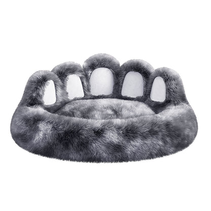 Bear Paw Shape Dog Bed – Cozy Plush Pet Bed for Small & Medium Dogs and Cats