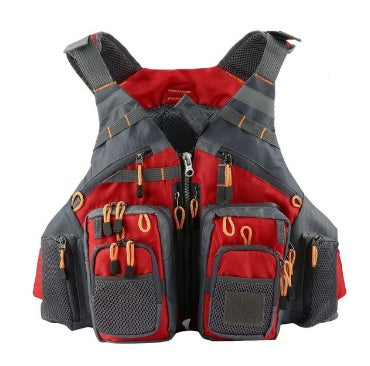 Fishing Life Vest with 11 Pockets – Breathable Flotation Jacket for Kayak, Fly & Canoe Fishing