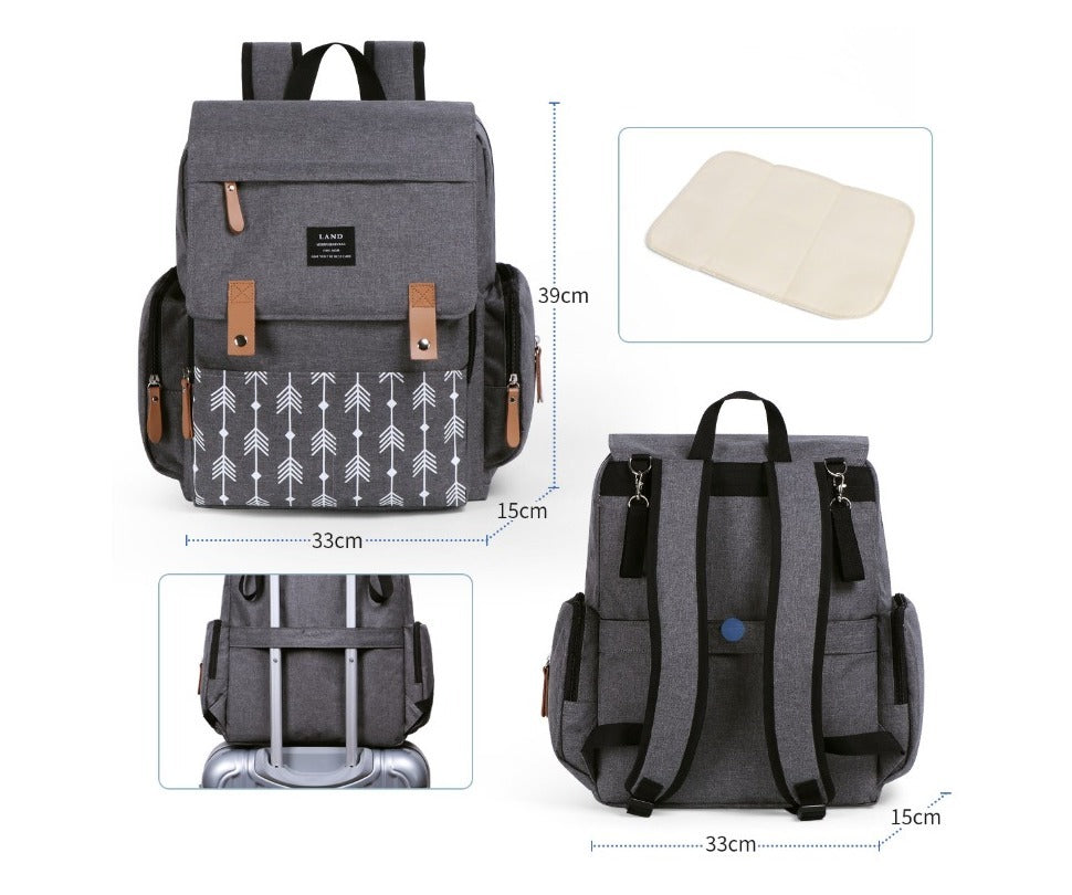 Large Capacity Diaper Bag Backpack – Oxford Cloth Baby Nursing Travel Bag