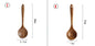Two wooden spoons with measurements on a white background