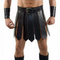 Men's Medieval Warrior Wrap Skirt – PU Leather Samurai & Roman Cosplay Costume