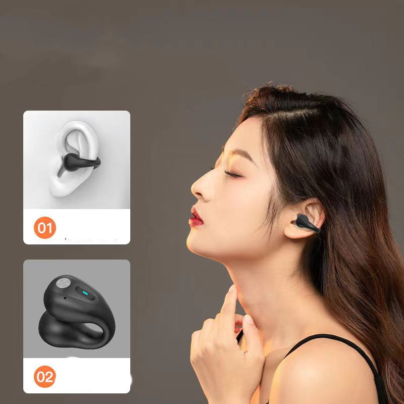 Ear Clip Wireless Earbuds – Bluetooth 5.3, HiFi Bass, Open-Ear Sport Headphones