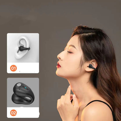 Ear Clip Wireless Earbuds – Bluetooth 5.3, HiFi Bass, Open-Ear Sport Headphones