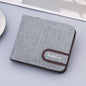 Men’s Canvas Bifold Wallet – Retro Zip Multi-Compartment Card & Cash Organizer