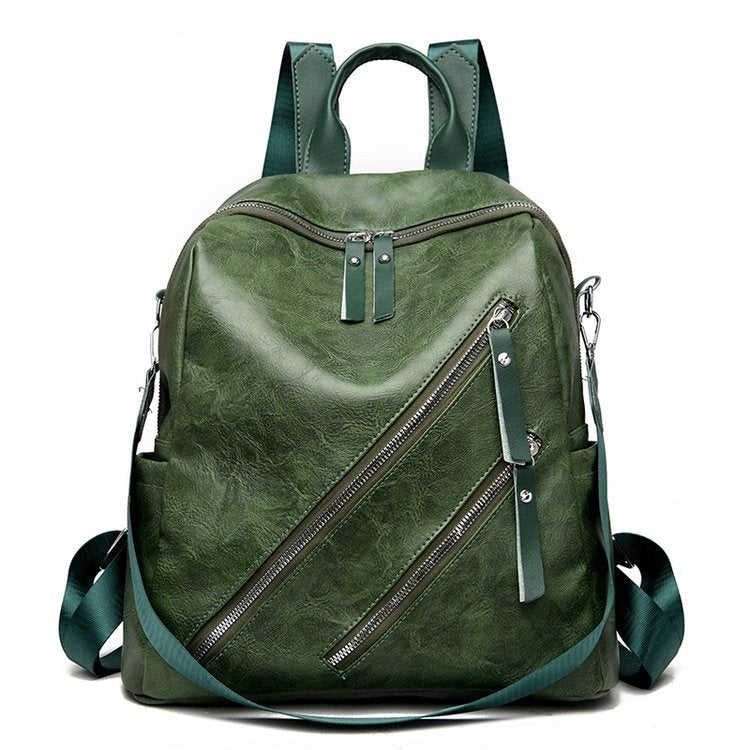 Women's Soft PU Leather Leisure Backpack – Waterproof Everyday Bag