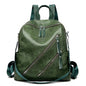 Women's Soft PU Leather Leisure Backpack – Waterproof Everyday Bag