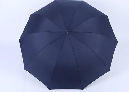 Large 3-Fold Windproof Umbrella – Super Strong 10-Rib Compact Travel Umbrella for Adults