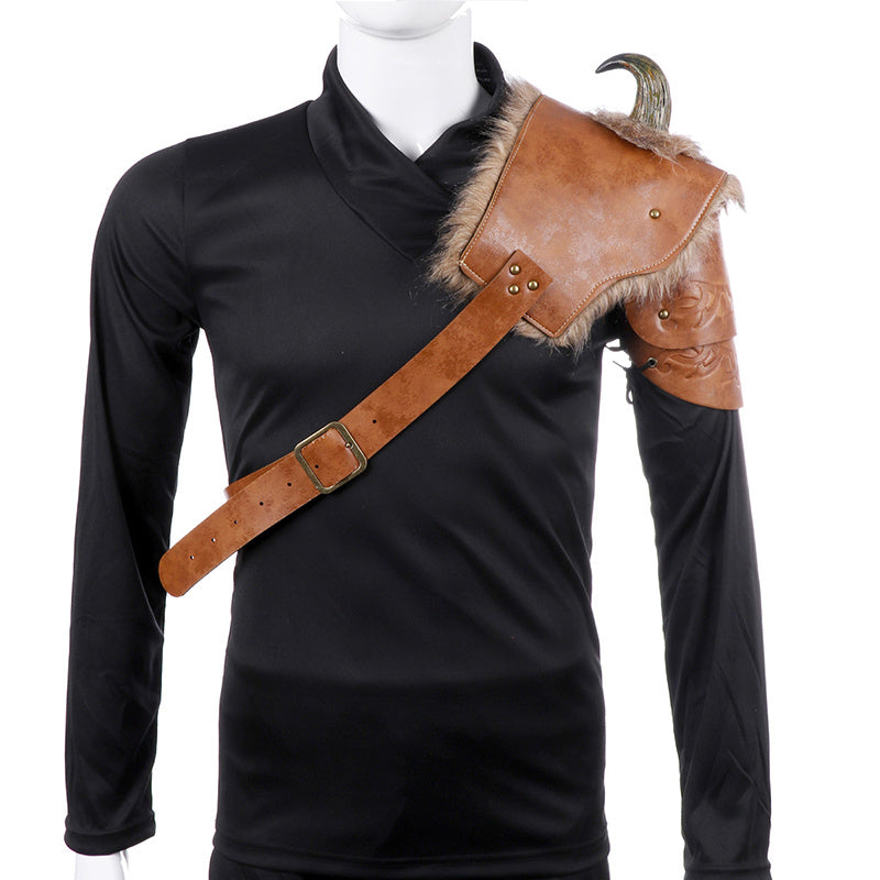 Men's Medieval Viking Armor Shoulder Pauldron – Halloween Cosplay Costume Accessory