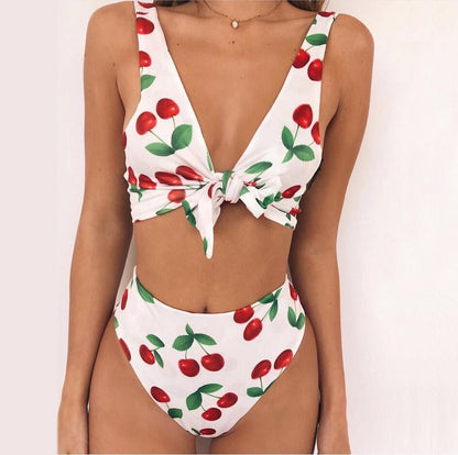 Knotted Bikini Set | Floral Beachwear for Women
