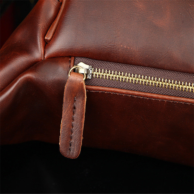 Men's Retro Crossbody Bag – Crazy Horse PU Leather Waist & Shoulder Bag
