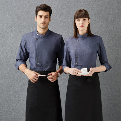 Three-Quarter Sleeve Chef Suit – Moisture-Wicking Unisex Kitchen Uniform