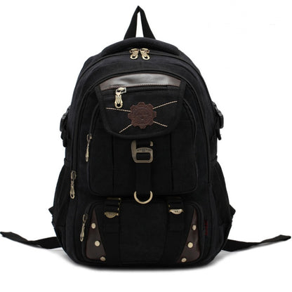 Canvas Hiking & Laptop Backpack – 20–35L Outdoor Daypack for Men