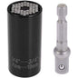 Universal Socket Wrench with Power Drill Adapter | Fits 7mm–19mm Bolts | 7 Colors