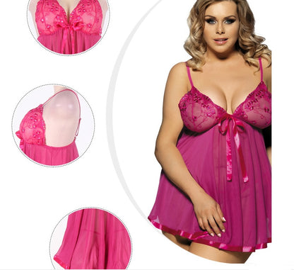 Women's Lace Sling Nightgown – Sexy Sleepwear Slip Dress Plus Size S–6XL