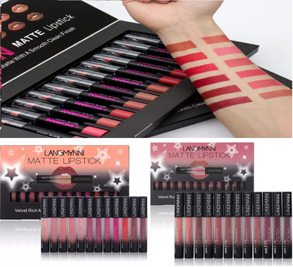 Matte Lipstick Set — 12 Shades, Waterproof & Long-Lasting