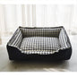 Plaid Lace Pet Bed — Soft & Washable, 6 Colors