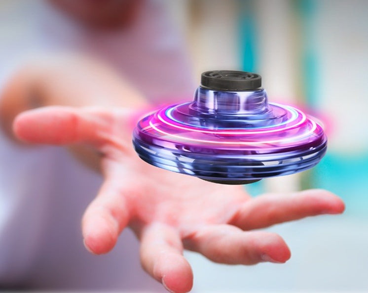 LED Fingertip Gyro Spinner Toy – Flying UFO Drone for Kids