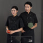 Short-Sleeve Chef Jacket — Breathable Mesh, 3 Colors, M–3XL