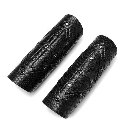 Punk PU Leather Wristband Arm Sleeve – Cosplay & Nightclub Bracelet Accessory
