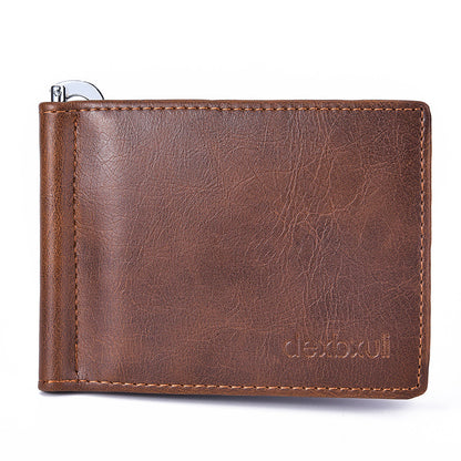 Men’s Slim Minimalist Wallet – Vintage Style Bifold PU Leather Card Holder