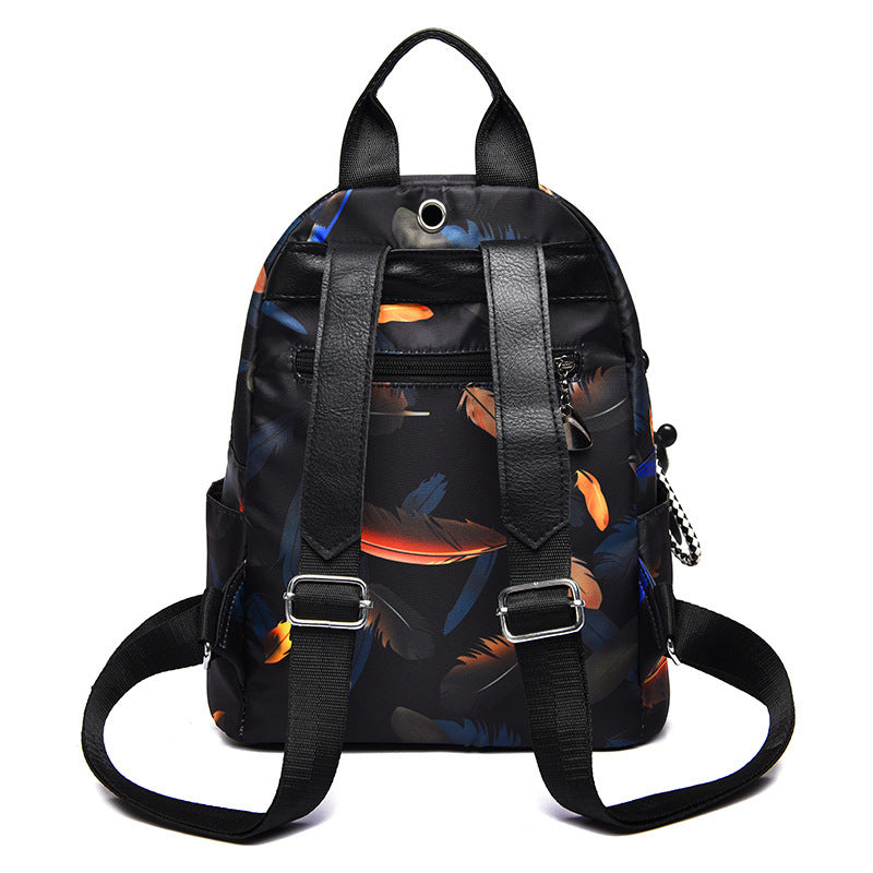 Women's Printed Oxford Backpack – Lightweight Large Capacity Travel & Leisure Bag