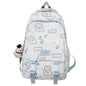 Cute Cartoon Print Large Capacity Backpack for Women & Girls