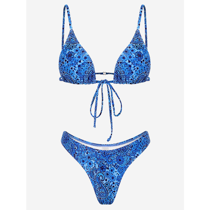 Women's Digital Print Bikini Set | Split Two-Piece Swimsuit