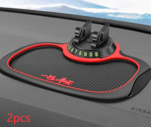 Non-Slip Car Phone Pad 4-in-1 Car Parking Number Card Anti-Slip Mat Auto Phone Holder Sticky Anti Slide Dash Phone Mount