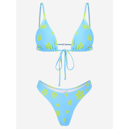 Women's Digital Print Bikini Set | Split Two-Piece Swimsuit