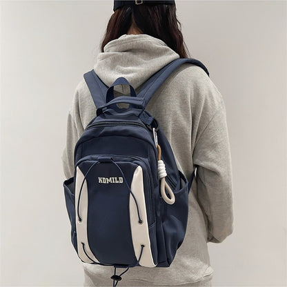 Minimalist Oxford Cloth Backpack – Unisex Campus & Travel Bag