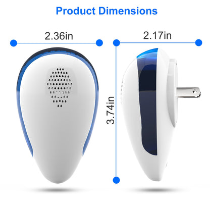 6 Pack Ultrasonic Pest Repeller Indoor Plug In Bug Repellent Mosquito Spider Ant Roaches Mice Control For Bedroom Garage Warehouse Office